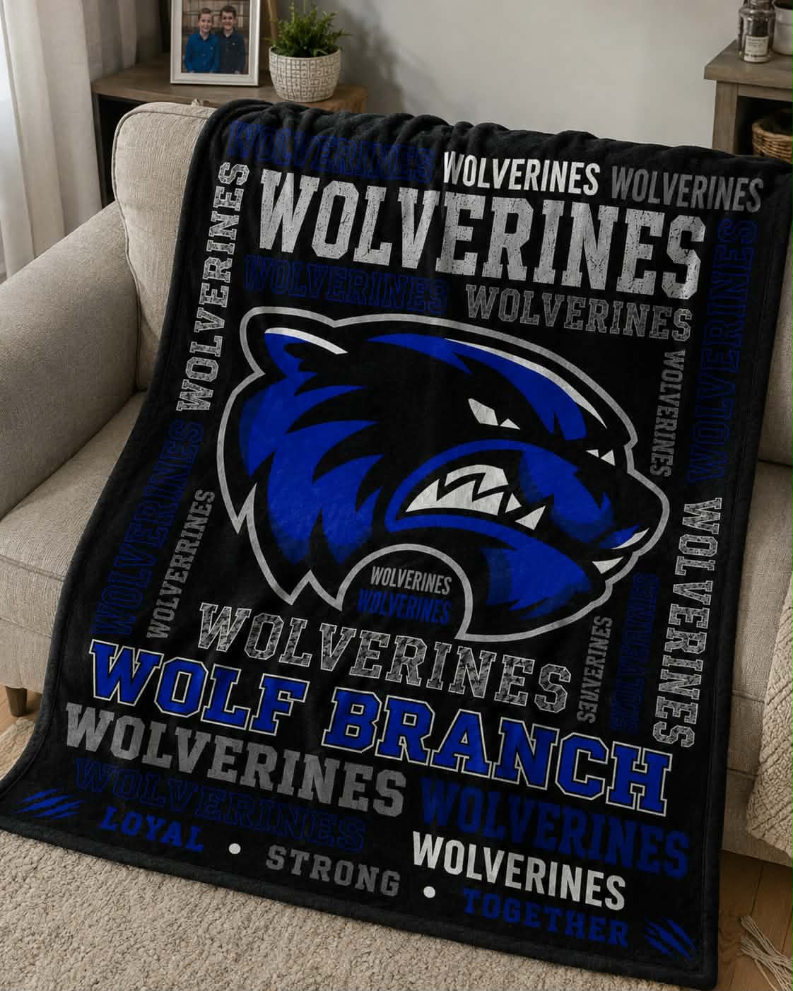 Wolf Branch Wolverines Spirit Blanket